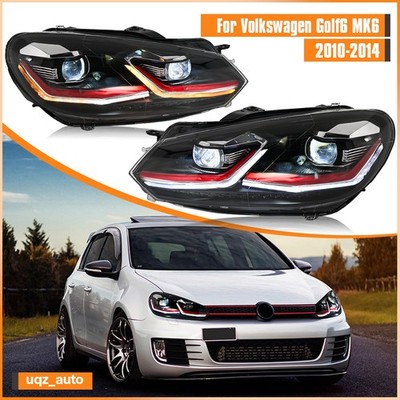 LED Headlights For Volkswagen Golf6 MK6 2010 2012 2013 2014 Head Lamps DRL 1Set