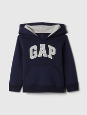 NWT Baby Gap Toddler Boys Logo Hoodie Sweater Navy Blue Sweatshirt  2t 2
