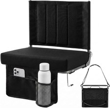 Stadium Seats Back Support Wide Padded Bleacher Chair Portable Folding Bleachers