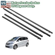 Fit 08-16 Honda Freed GB3 GB4 GP3 Front Rear Door Belt Moulding Weatherstrip Set