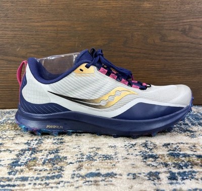 Saucony Peregrine 12 Trail Running Shoes, Prospect Glass Blue Womens Sz 9 40.5
