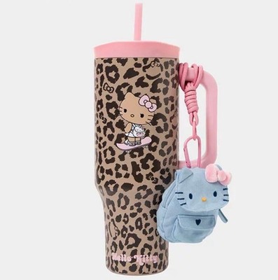 Hello Kitty TBH Collaboration Becher mit Etui Leopardenmuster Limited Edition