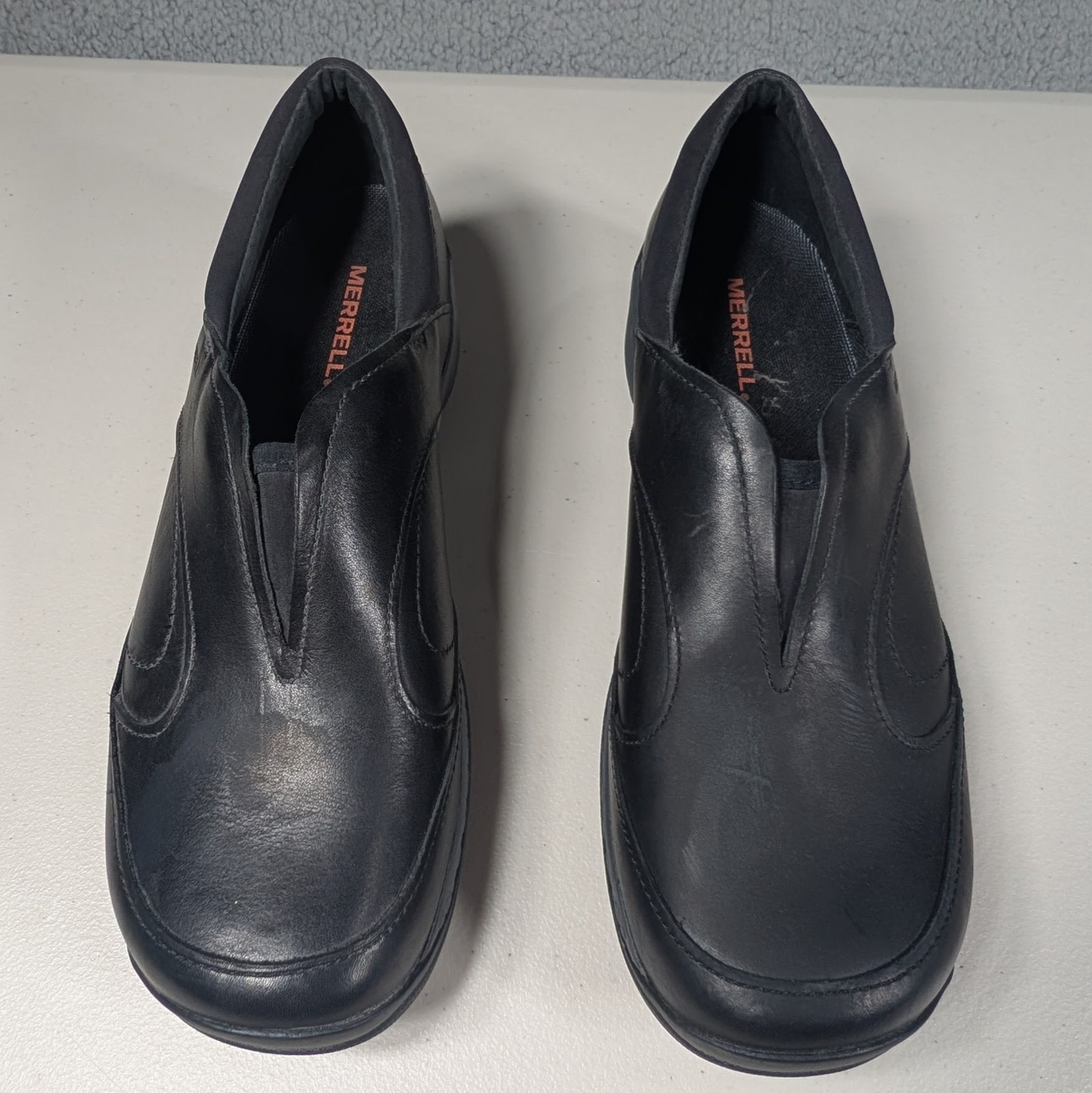 Mocassini da passeggio Merrell Shoes donna taglia 8 neri QForm2 comodi slip on in pelle