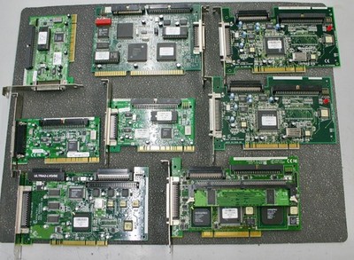 Lot of 8 Adaptec SCSI Controllers AHA-1542CP 2940U2W 2940UW (2) 2930CU AAA-131U2