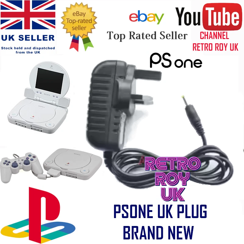 Ricarica Playstation Kit Alimentazione E Cavo AV Per PSOne (PlayStation