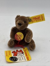 Steiff Teddy Bear Dark Brown W. Germany 0206/11 Mini 3" With Tags