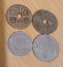 Spain C&egrave;ntimos Coins X4