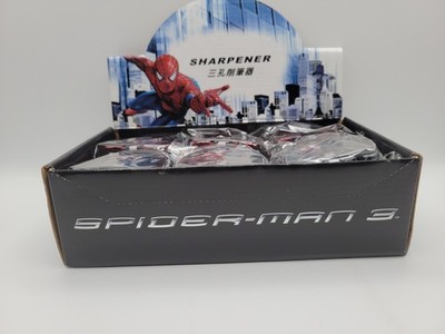 12 Pack Spiderman Pencil Sharpener 2 Holes Handheld Portable School Art Supply