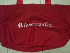 American Girl Extra Large Red Tote Bag Travel Bag Doll Carrier 18 Inch Dolls