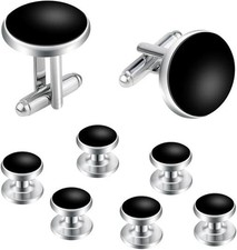 8 Pcs Tuxedo Buttons and Cufflinks Tuxedo Cufflinks and Studs Set Tuxedo Shirt s