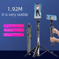 Phone Tripod Stand Selfie Stick 76 Inch for iPhone/Android with Wireless Remote