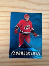 2019-20 Upper Deck Fluorescence Blue #F45 Aleksi Saarela 49/50 Carolina