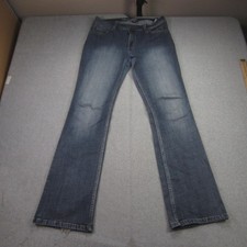 Wrangler Boot Cut Jeans Womens 11 X 34 Retro Blue Stretch Denim Cowgirl