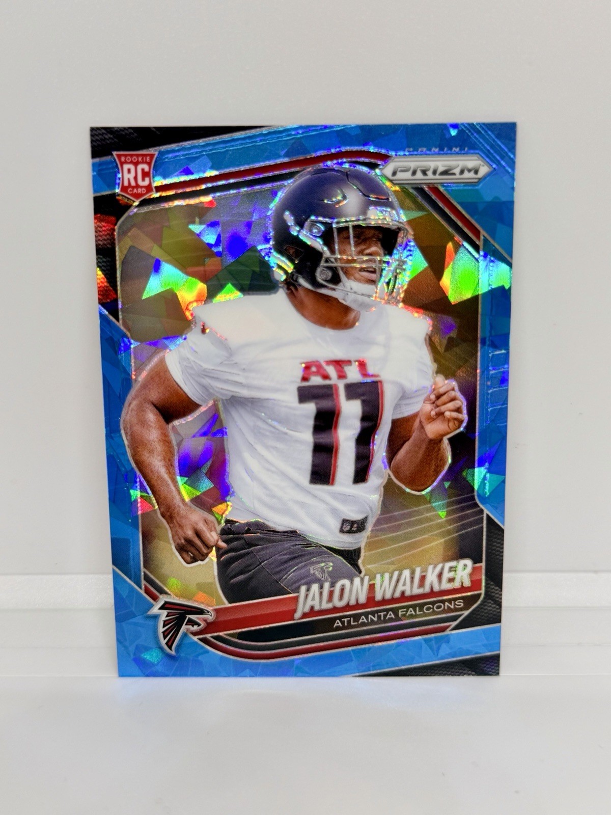 JALON WALKER Rookie 2025 Panini Prizm Blue Cracked Ice /99 Falcons RC #398