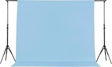 5X7FT Light Blue Backdrop Background for Photography,Polyester Backdrop Curta...