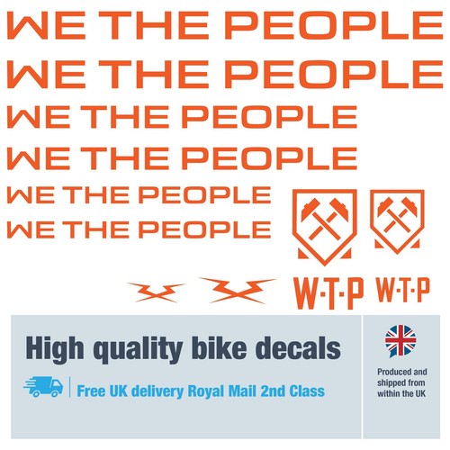 Wethepeople bike decals labels with free bike protection (27 pack) - 20 colours - Picture 13 of 60