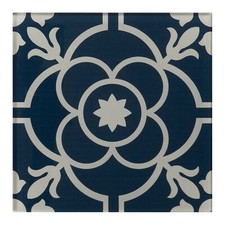 8 x 8 Royal Blue Moroccan Pattern Modern Glass Mosaic Tile Backsplash Kitchen