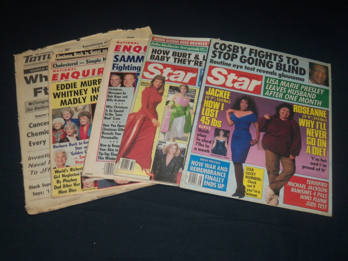 1970S-1980S ASSORTED GOSSIP MAGAZINE LOT OF 5 ISSUES - NICE 1970S-1980S ASSORTED GOSSIP MAGAZINE LOT OF 5 ISSUES - NICE