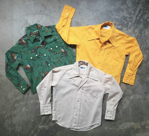 Vtg 70s 80s Children's Shirts / Wrangler / Mr. Dee Cee / Lot Of 3 / Sz. 6 / Sm - Picture 2 of 19