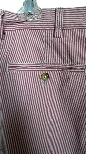 Vineyard Vines Men’s Sz 38 Red And White Seersucker Striped 9 In. Club Shorts - Picture 5 of 7