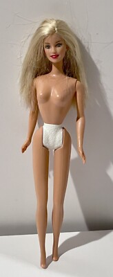 NUDE BARBIE 2001 COCA COLA SKATEBOARD FUN GREEN EYED BLONDE DOLL