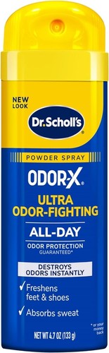 Dr. Scholl’s Odor-X Ultra Odor Fighting Foot Spray Powder 4.7 oz - Picture 2 of 6