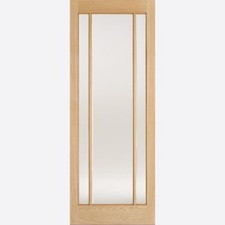 Internal Worcester Oak Clear Glaze Doors