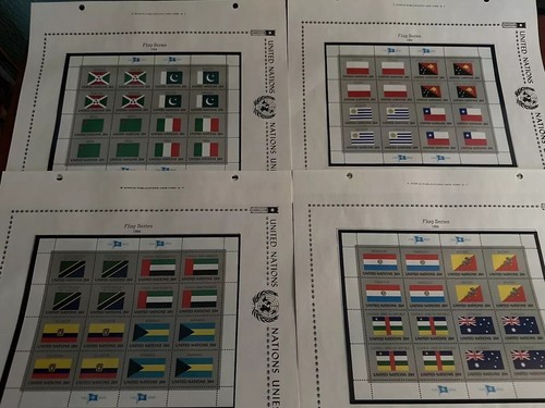 UN Briefmarken Flagge Serie 1980-1989 kompletter Satz 40 Blocks postfrisch Vintage - Bild 6 von 13