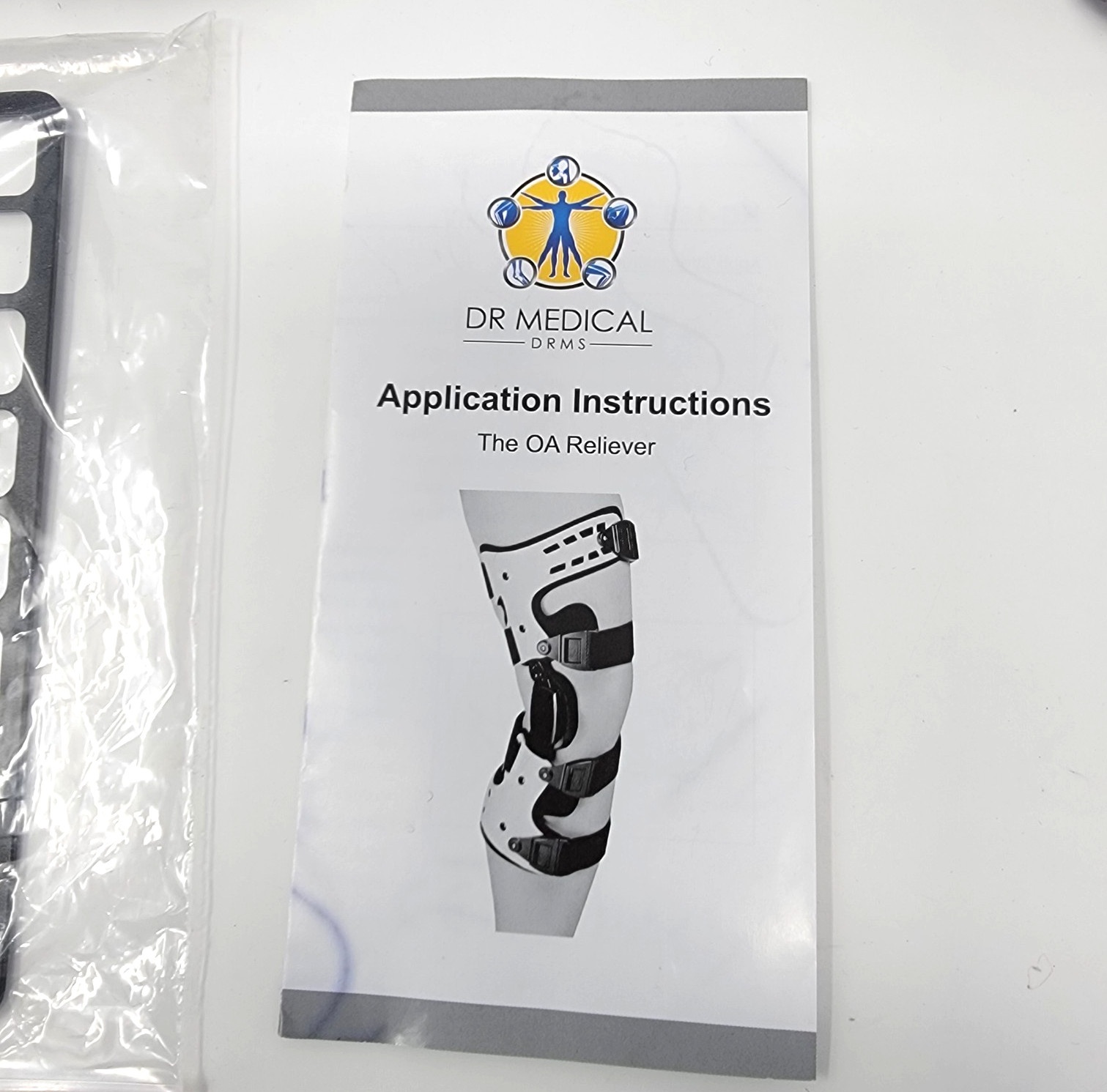 Dr Medical KB-138L The OA Reliever Universal Knee Brace Support Left Knee Black