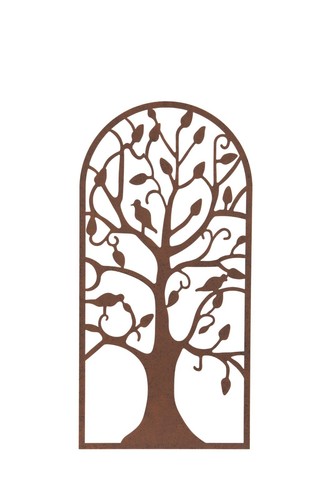 Rustic Arch Tree with birds Metal Garden Wall Art Hanging Plaque Decor - Picture 3 of 3