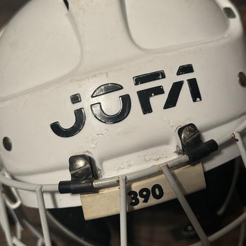 Vintage Jofa 390 White Made in Sweden 480L Cage Hockey Helmet Sold As Is Broken - Picture 14 of 14