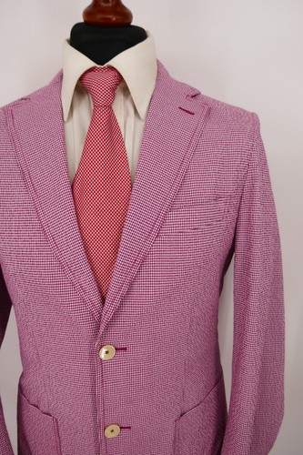 Boggi Sakko Gr.48 Baumwolle Rosa Rot Blue Label absoluter Top Zustand - Bild 5 von 10