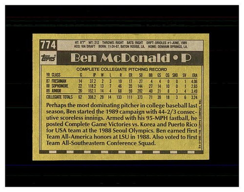 BEN McDONALD YOU PICK SEE EVERY CARD ROOKIES HIGH GRADE CARDS ALL BEN McDONALDS - Picture 31 of 35