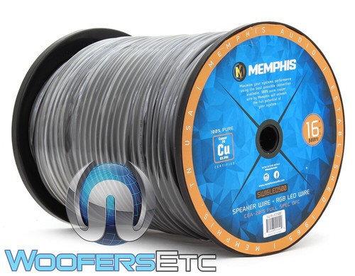 MEMPHIS SW16LED500 16-GAUGE 100% COPPER SPEAKER WIRE 20-AWG RGB LED MARINE WIRE - Picture 2 of 5