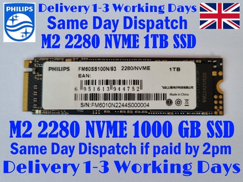 Philips M.2 NVME SSD 1TB SSD PCIe 3.0, Original Philips M2 NVME 1000 GB SSD 2280 - 第 1/24 張圖片