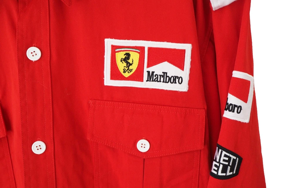 Vintage Ferrari Formula 1 Team Button Shirt Size XXL 00s F1 racing red racing - Image 3 of 4