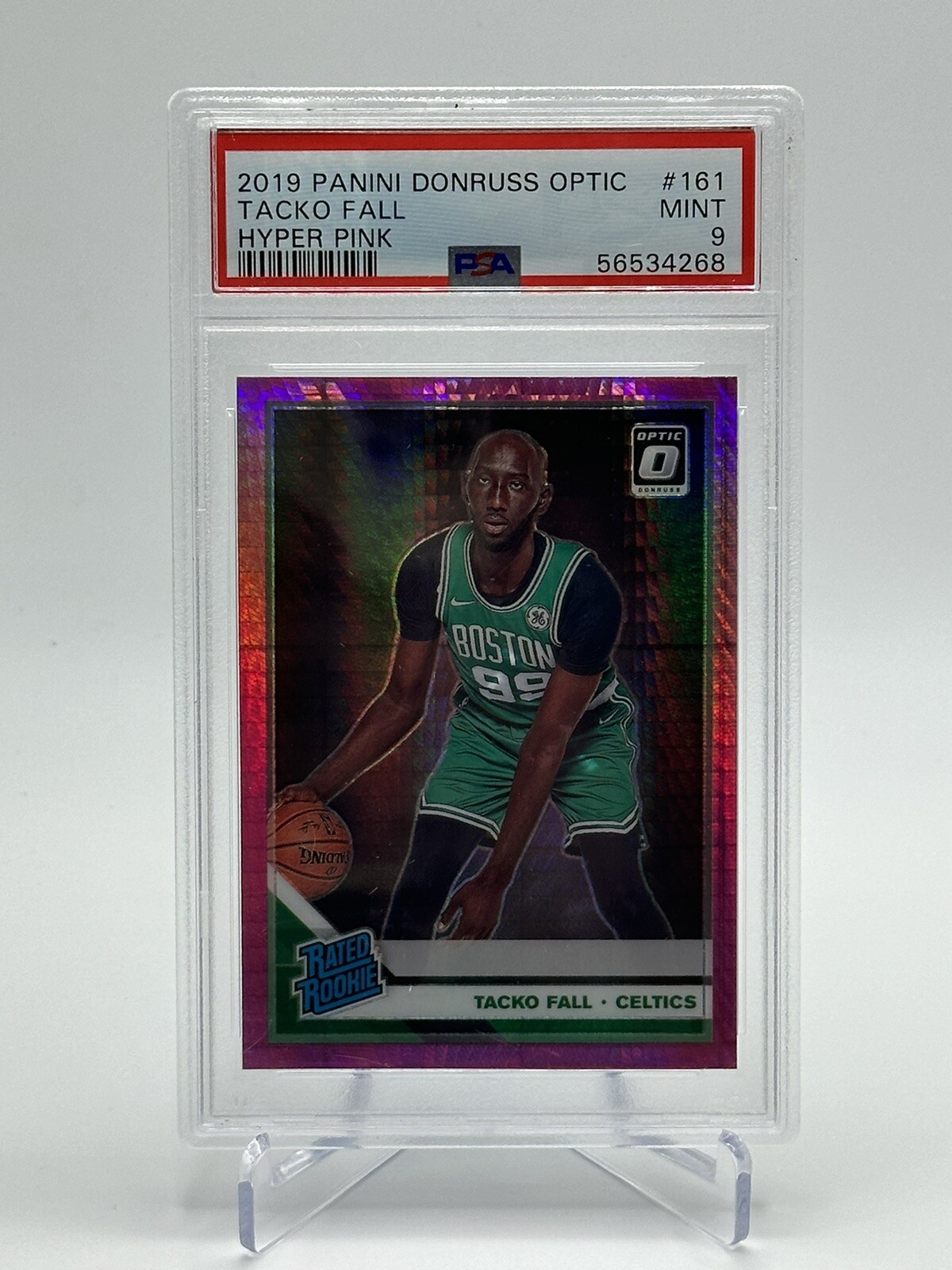 2019 Panini Donruss Optic Hyper Pink #161 Tacko Fall RC PSA 9 Mint Rookie