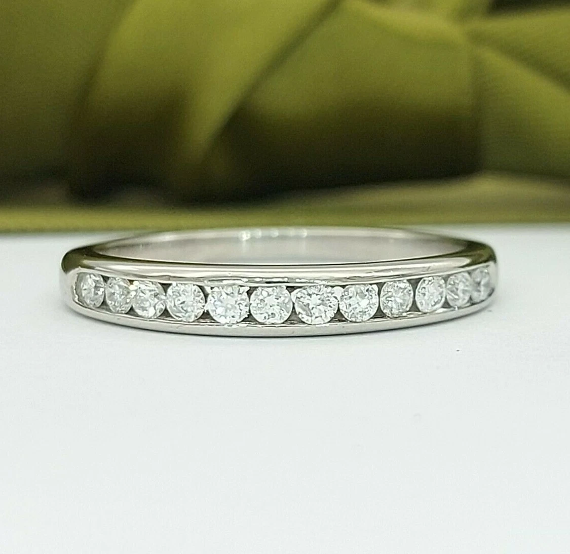 Ladies MHJ Ring 10ct 417 10K White Gold Natural Diamond 0.33ct