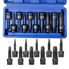 10x 1/2" Impact Screw Stud Bolt Extractor Remover Set Spiral Socket Set 3MM-22MM