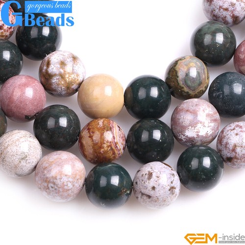 Cuentas grandes de piedras preciosas naturales de 14 mm cuentas redondas diseño de joyería de 15" en lotes envío gratuito - Imagen 249 de 567