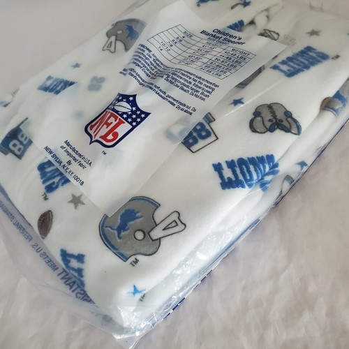 New Vintage NFL Baby Sylva Blanket Sleeper Pajama Footed DETROIT LIONS Size 4 - Picture 20 of 23