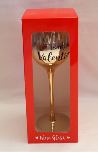 Wine is My Valentine Wine Glass - Valentine's Day Gift - Bild 2 von 2