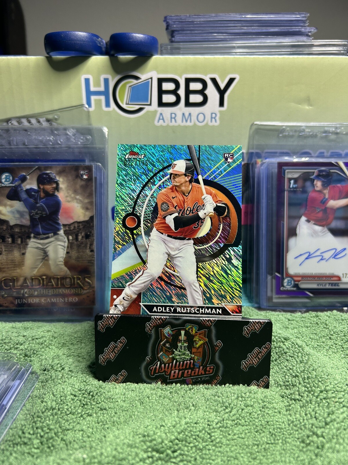 2023 Topps Finest Adley Rutschman RC Aqua Shimmer Refractor 22/175 Orioles