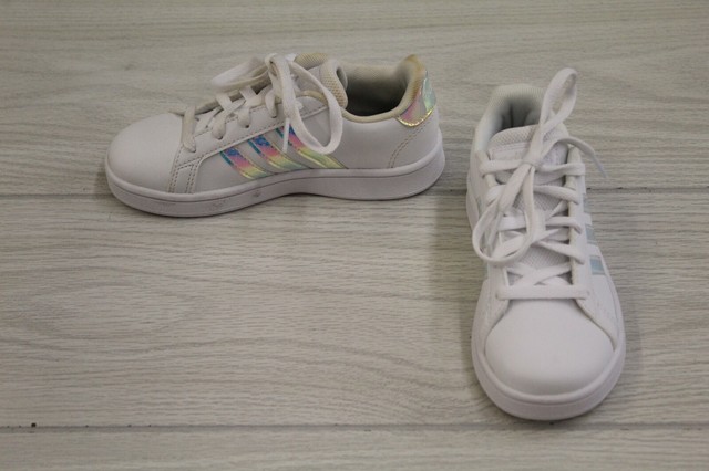 Adidas GRAND COURT K FW1274 Blanc | baskets sneakers tennis enfant |  ChaussGalerie