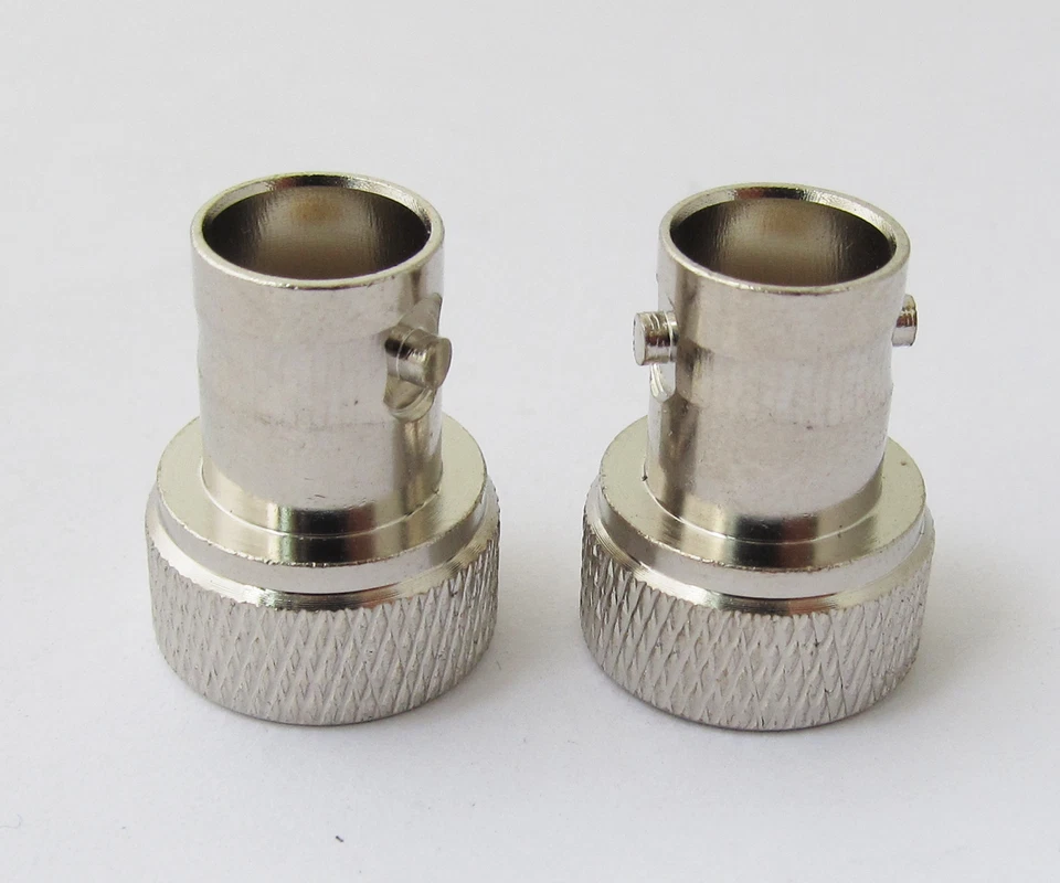 100x BNC Female Jack to SMA Male Disc RF Coaxial Connector Adapter Nickel Plated - Image 2 of 4