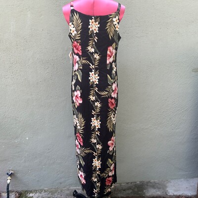 Iolani Hawaii Dress Spaghetti Strap Long Maxi Floral Black Hawaiian Aloha L | eBay Iolani Hawaii Dress Spaghetti Strap Long Maxi Floral Black Hawaiian Aloha L | eBay