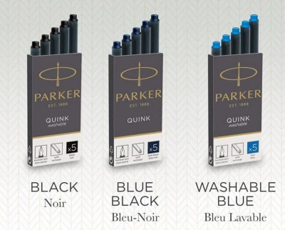 Cartouches De Recharge D'Encre Pour Stylo Parker Long Choisissez Parmi 3 Types