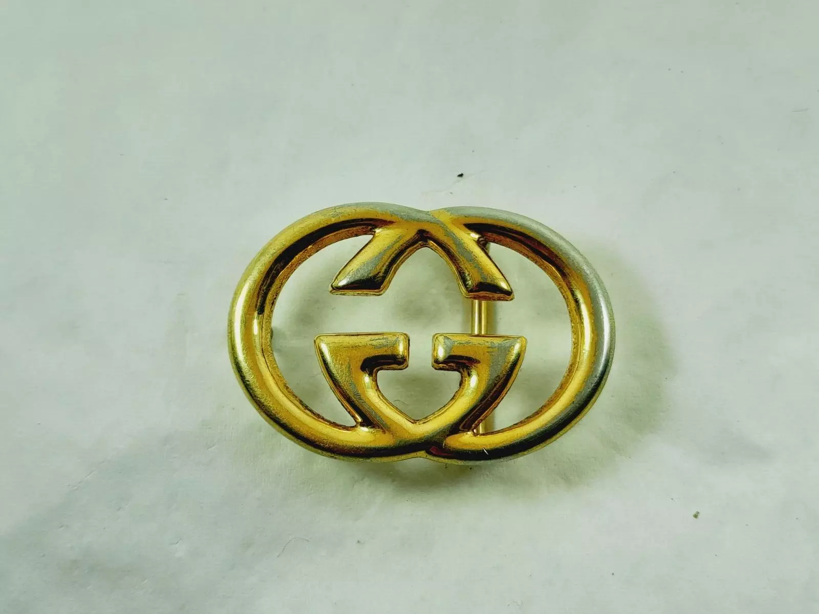 RARE BOUCLE DE CEINTURE GUCCI PLAQUÉ OR AUTHENTIQUE FEMME OCCASION