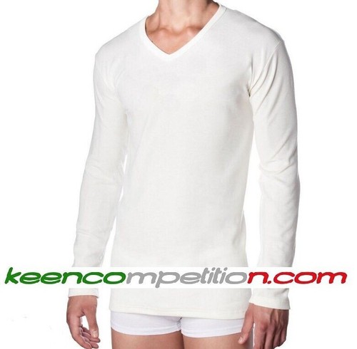 Sous-vêtement Homme Manches Longues - 50% Laine, 50% Acrylique - Chaud Et Confortable Pour L'hiver