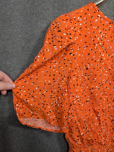 Vestido Ann Taylor Mujer 8 Manchas Volantes Funda Chispa Oficina Carrera Profesional - Imagen 3 de 13